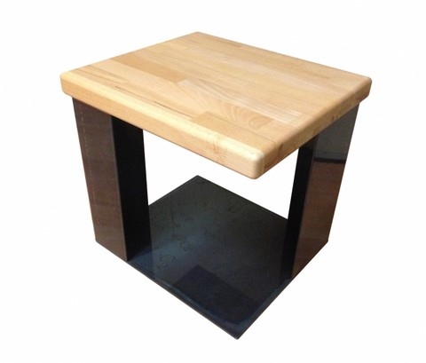 Teix Art , table basse acier brut et bois 