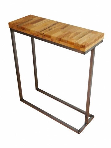 Console acier et bois, Teix Art
