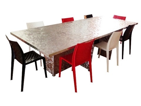 Table inox meulé, Teix Art 