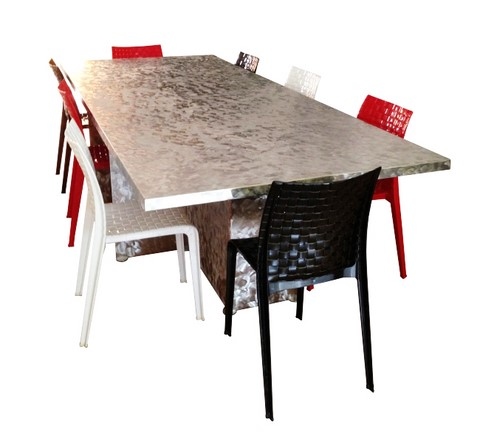 Table inox meulé, Teix Art 1