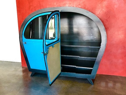 Meuble 2cv, portes 2cv recyclée, Teix Art 3