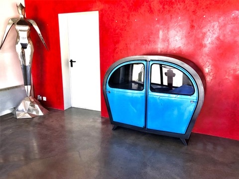 Meuble 2cv, portes 2cv recyclée, Teix Art 4